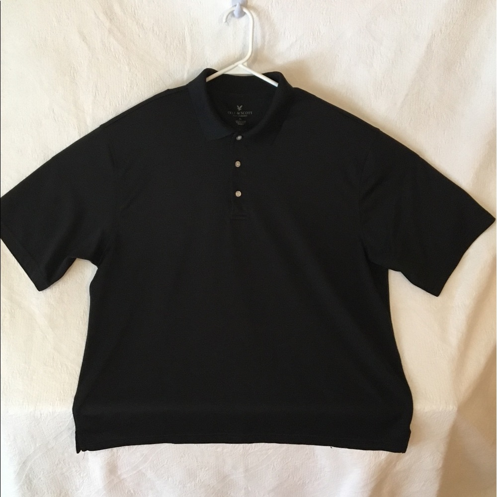 Performance Sport Polo Shirt, Black Short Sleeve